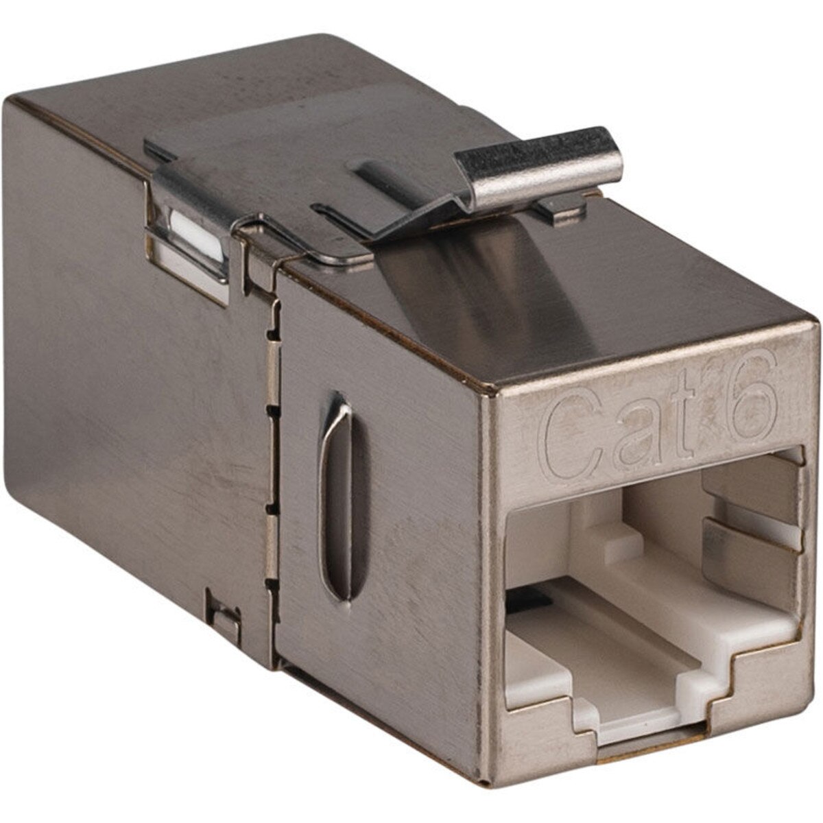 Cat 6 Shielded Right Angle Inline Coupler with Keystone Latch